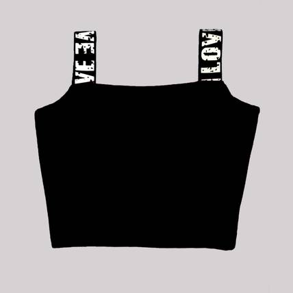MODARUE Girls Casual Cotton Lycra Blend Crop Top