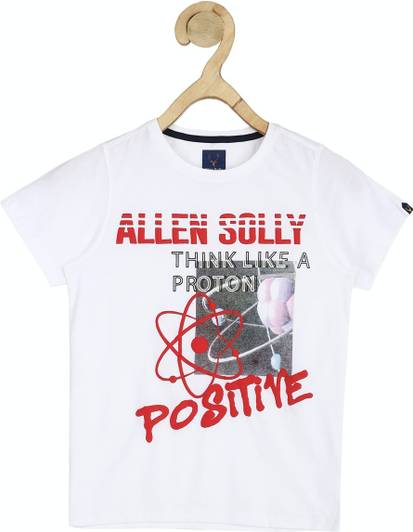 एलन सोल्ली लड़के प्योर कॉटन रेगुलर टी शर्ट