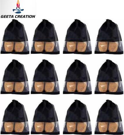 geetacreation Luggage Covers Dust Proof Shoes Bag 12 Pcs Your Footwear from Water/dust - Florescent Luggage Cover
