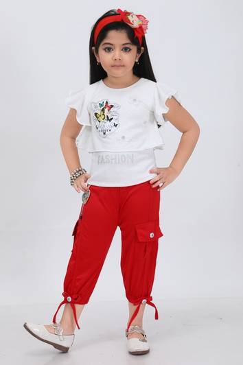 newsifa Girls Casual Top Capri