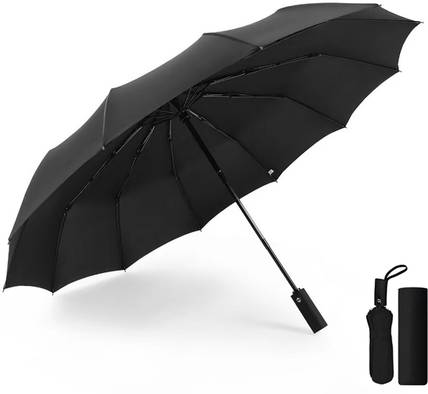Conquest Auto Open And 3 Fold Umbrella For Protection Against Rain Sun&UV Rays with cover Umbrella