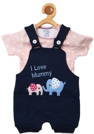 ROBLWINGS Dungaree For Boys & Girls Casual Printed Cotton Blend