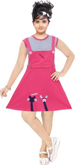 AS NAZIM DRESSES Girls Above Knee Casual Dress