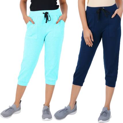 Thirteen Eleven Capri For Girls Casual Self Design Lycra Blend