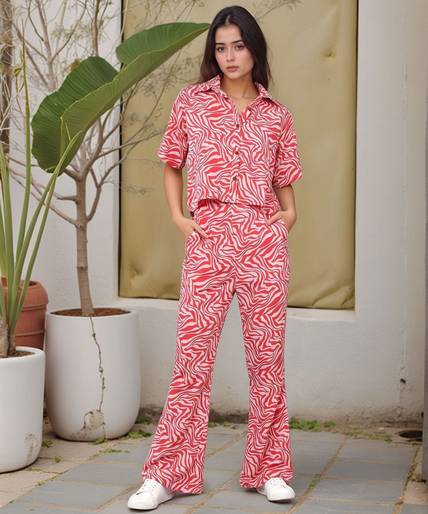 FashFun Shirt Pant Co-ords Set
