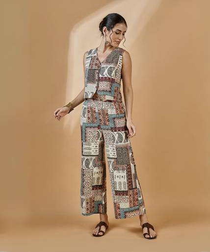 WineRed Top Pant Co-ords Set