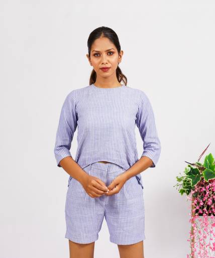 Darjja Top Regular Shorts Western Set