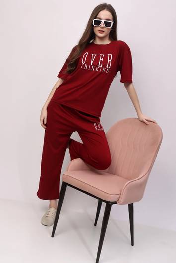 KEVZO Tshirt Palazzos Co-ords Set