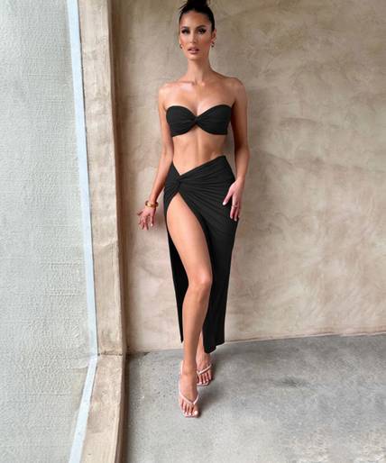 TANDUL Top Skirt Western Set