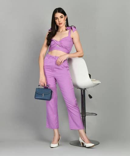 PREETY LOVING THING Top Palazzos Co-ords Set