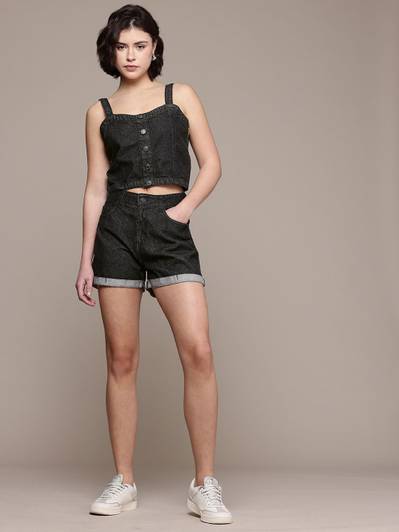 Roadster Top Regular Shorts Co-ords Set
