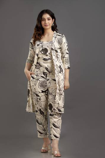 fash8 Top Pant Western Set with Shrug