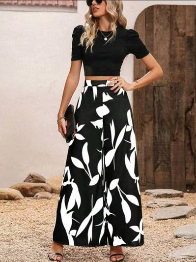 KI STUDIO Top Palazzos Co-ords Set