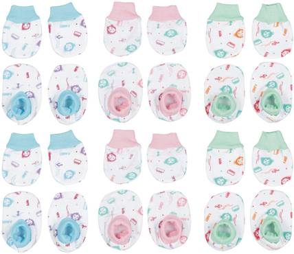 MEEOWMEE Ultra Soft Organic Mitten gloves Bootie socks combo Set for babies