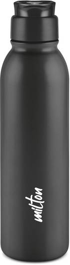 MILTON Caper 1000 Stainless Steel Water Bottle 870 ml Sipper Bottle Black Water Bottles 870 ml Steel Bottle