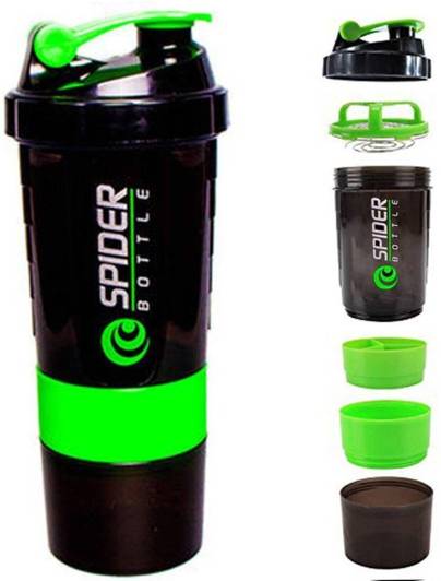 TrendZone Spider 3 in 1 Protein Milk Green 500 ml Tritan, Plastic Shaker