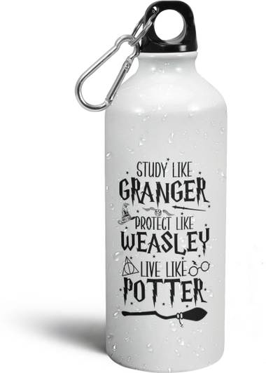 Morons Study Like Granger, Protect Like Weasly, Live Like Potter Quote 600 ml Aluminium Bottle