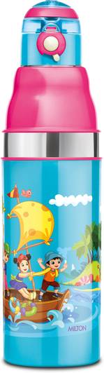 MILTON Kool Stunner 600 Insulated Inner Water Bottle for Kids, 520 ml Steel Bottle