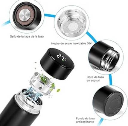 Ultrawise LED temperature display I indicator water hot & cool_10 600 ml Steel Bottle