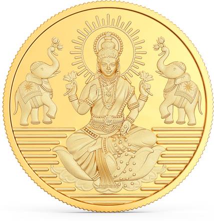 Joyalukkas Goddess Gaja Lakshmi 22 K 8 g Yellow Gold Coin