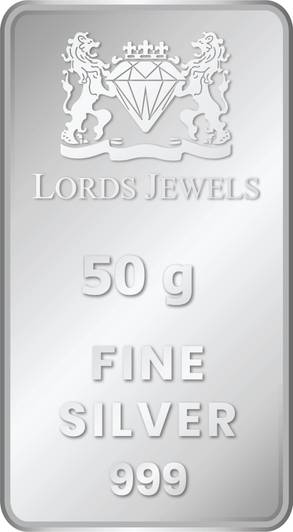 LORDS JEWELS 50 Gram Silver Bar Banyan Tree BIS Hallmarked & Approved S 999 50 g Silver Bar