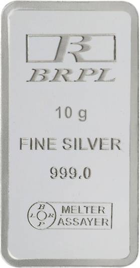 Bangalore Refinery Purity S 999 10 g Silver Bar
