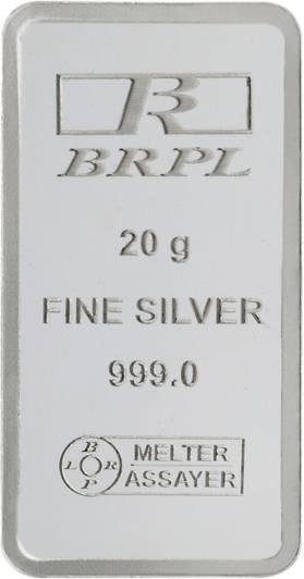 Bangalore Refinery Brpl 20 Gram Silver Bar S 999 20 g Silver Bar