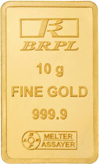 Bangalore Refinery Brpl Purity Bar 24 (9999) K 10 g Gold Bar