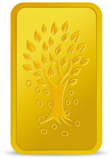 KUNDAN Kalpataru Tree Gold Bar 24 (9999) K 2 g Yellow Gold Coin