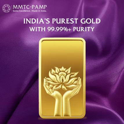 MMTC-PAMP India Pvt Ltd Lotus 24 (9999) K 1 g Yellow Gold Bar