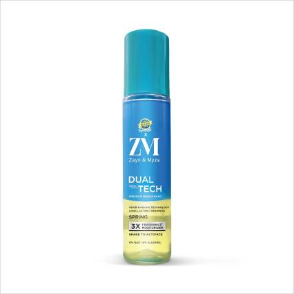 ZM Zayn & Myza Dual Tech Spring, | Premium Deodorant | No Alcohol Body Spray  -  For Men & Women