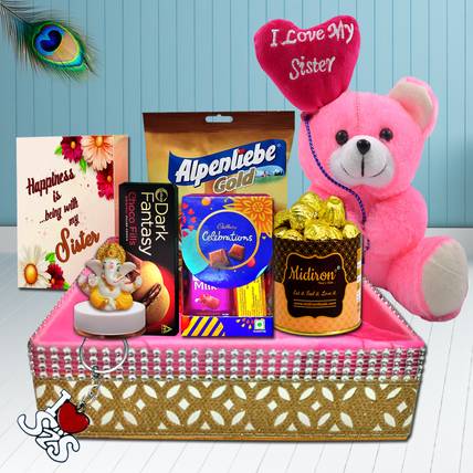 Midiron Rakhi Return Gifts for Sister - Rakhi Gift Hamper for Sister Assorted Gift Box