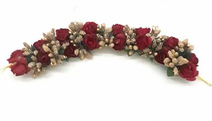 SP red Fabric Hair Gajra,HAIR BUN MAKING Gajra HAIR FLOWERS Bun Clip