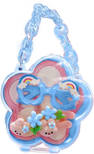 BABYMOON Baby Girl Gift Box Sunglasses, Baby Girl Hair Clips, Rubber Band Set of 6 Hair Accessory Set