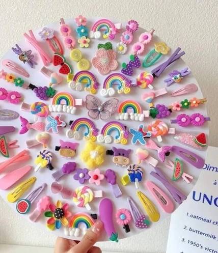 MEHAK CREATION 14 Pcs Hair pin kids hair clips, Styling, Pin,Flower Candy hair clip Hair Clip