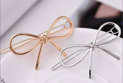 Vivalace Korean style Women's and Girls Golden Hair Clips Pack of 6 Hair Clip Hair Clip