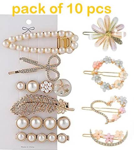 KOISA Fancy hair clips girls hair clip women hair clips hair pin pack of 10 pcs Hair Clip