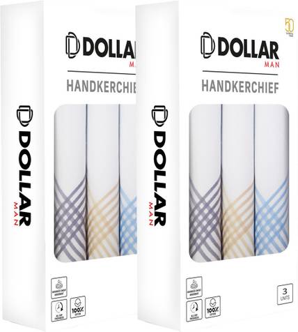 Dollar Cotton Handkerchiefs for Men White Border ["White"] Handkerchief