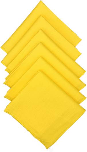 Johnnie Boy Premium Cotton Handkerchief for men and boys hanky rumal Yellow color ["Yellow"] Handkerchief