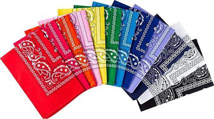 Bismaadh Cotton Paisley Pattern Bandana, Scarf and Handkerchief for Men & Women ["Multicolor"] Handkerchief