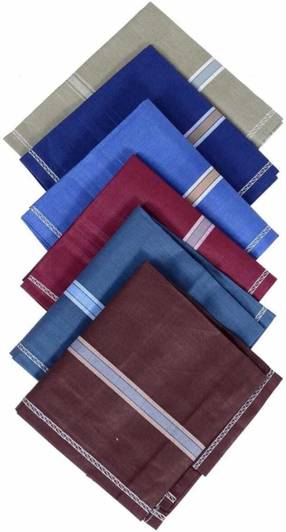 Roop GENTS COTTON COLORED HANKY ["Multicolor"] Handkerchief