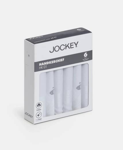 JOCKEY HK01 Super Combed Cotton ["White"] Handkerchief