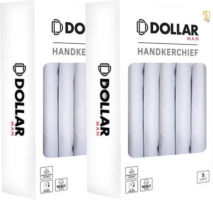 Dollar Cotton Handkerchiefs Hanky for Men ["White"] Handkerchief