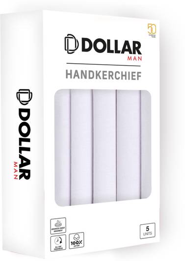 Dollar Cotton Handkerchiefs Hanky for Men ["White"] Handkerchief