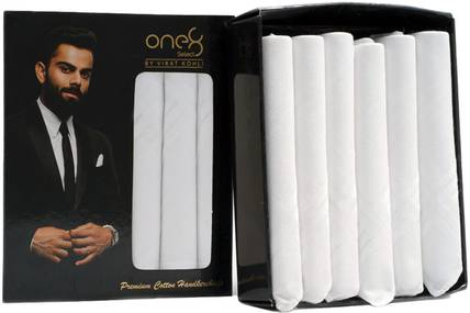 one8 H1029-TPWW-6 ["White"] Handkerchief