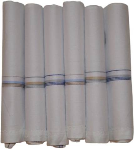 pamli Mens 6pc W/B _43 ["White"] Handkerchief