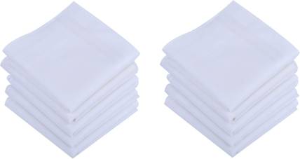 Dollar Cotton Handkerchiefs Hanky for Men-white Strip ["White"] Handkerchief