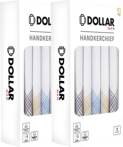 Dollar Cotton Handkerchiefs for Men White Border ["White"] Handkerchief