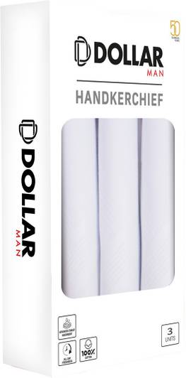 Dollar Cotton Handkerchiefs Hanky for Men ["White"] Handkerchief
