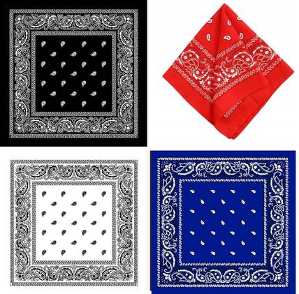 PAROPKAR Paisley Print Handkerchief ["Black","Royal Blue","White","Red"] Handkerchief